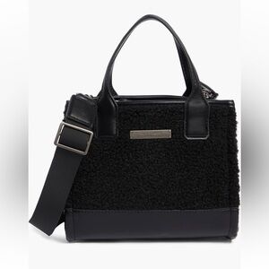NWT KURT GEIGER LONDON Extra Small Faux Shearling Tote Bag